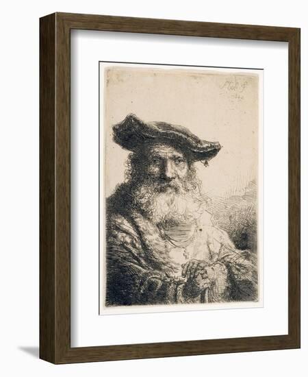 Old Man with Flowing Beard, 1642-Ferdinand Bol-Framed Giclee Print