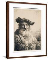 Old Man with Flowing Beard, 1642-Ferdinand Bol-Framed Giclee Print