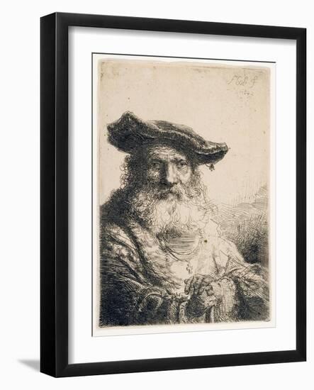 Old Man with Flowing Beard, 1642-Ferdinand Bol-Framed Giclee Print