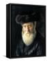 Old Man with Streimel-Isidor Kaufmann-Framed Stretched Canvas