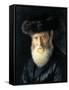 Old Man with Streimel-Isidor Kaufmann-Framed Stretched Canvas