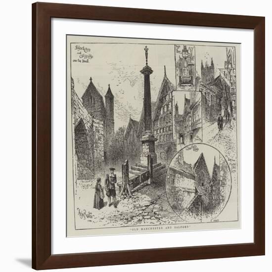 Old Manchester and Salford-Herbert Railton-Framed Giclee Print