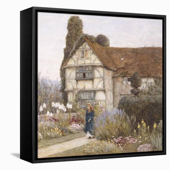 Old Manor House-Helen Allingham-Framed Stretched Canvas