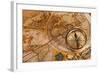 Old Map And Compass Concepts-oersin-Framed Art Print