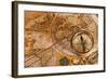 Old Map And Compass Concepts-oersin-Framed Art Print