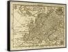 Old Map Europe With Parallels And Meridians. May Be Dated To The End Of Xvii Sec-marzolino-Framed Stretched Canvas