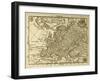 Old Map Europe With Parallels And Meridians. May Be Dated To The End Of Xvii Sec-marzolino-Framed Art Print