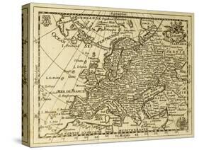 Old Map Europe With Parallels And Meridians. May Be Dated To The End Of Xvii Sec-marzolino-Stretched Canvas