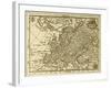 Old Map Europe With Parallels And Meridians. May Be Dated To The End Of Xvii Sec-marzolino-Framed Art Print