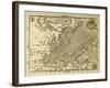 Old Map Europe With Parallels And Meridians. May Be Dated To The End Of Xvii Sec-marzolino-Framed Art Print