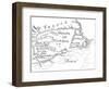 Old Map of Acadia, 17th Century-null-Framed Giclee Print