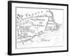 Old Map of Acadia, 17th Century-null-Framed Giclee Print