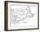 Old Map of Acadia, 17th Century-null-Framed Giclee Print