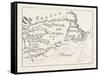 Old Map of Acadie, Canada, 1870s-null-Framed Stretched Canvas