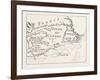 Old Map of Acadie, Canada, 1870s-null-Framed Giclee Print