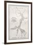 Old Map Of Alluvial Deposits At Missisipi Estuary-marzolino-Framed Art Print