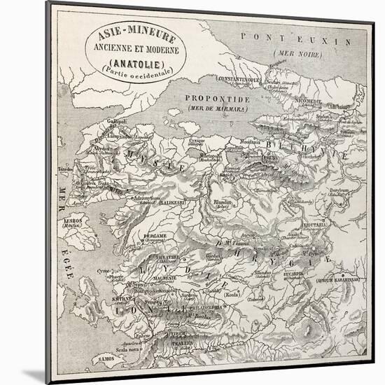 Old Map Of Anatolia-marzolino-Mounted Art Print