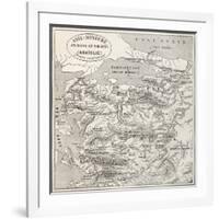 Old Map Of Anatolia-marzolino-Framed Art Print