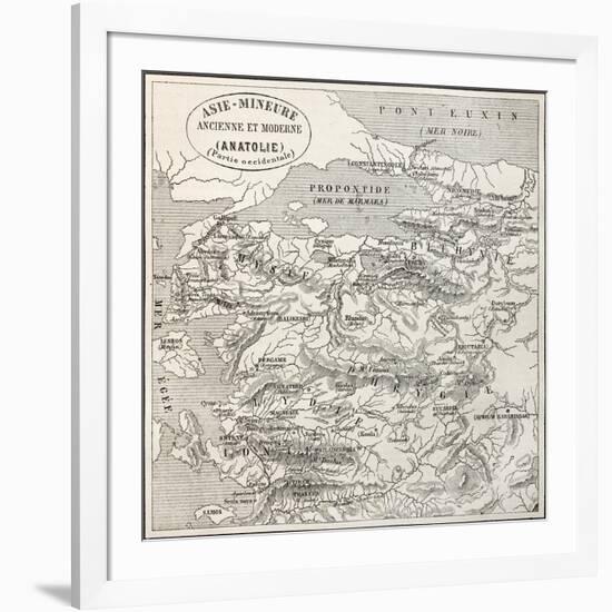 Old Map Of Anatolia-marzolino-Framed Art Print