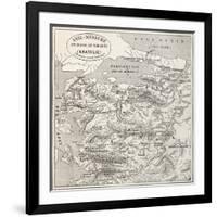 Old Map Of Anatolia-marzolino-Framed Art Print