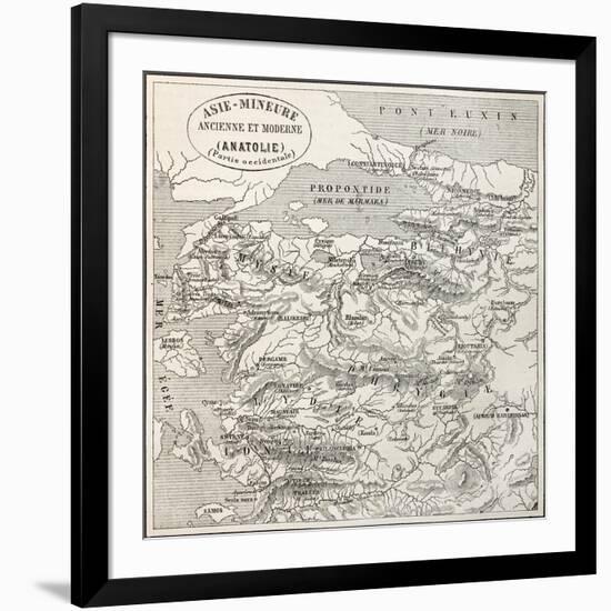 Old Map Of Anatolia-marzolino-Framed Art Print