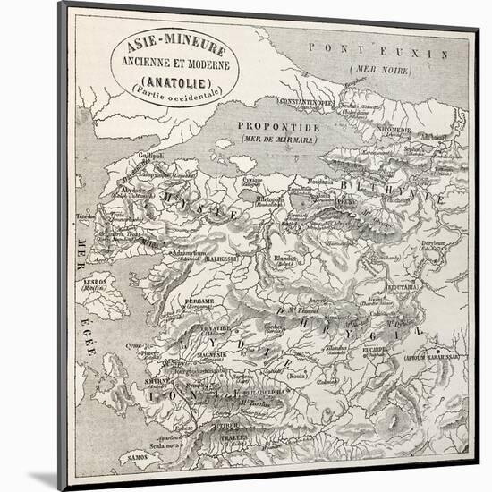 Old Map Of Anatolia-marzolino-Mounted Art Print