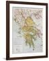 Old Map Of Ancient Greece-marzolino-Framed Art Print