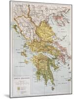 Old Map Of Ancient Greece-marzolino-Mounted Art Print