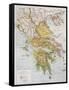 Old Map Of Ancient Greece-marzolino-Framed Stretched Canvas