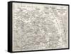 Old Map Of Arctic Region Of Sir John Franklin Northwest Passage Exploration-marzolino-Framed Stretched Canvas