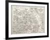 Old Map Of Arctic Region Of Sir John Franklin Northwest Passage Exploration-marzolino-Framed Art Print