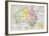 Old Map of Australia-null-Framed Art Print