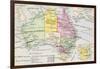 Old Map of Australia-null-Framed Art Print