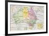 Old Map of Australia-null-Framed Art Print