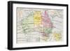 Old Map of Australia-null-Framed Art Print