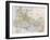 Old Map Of Barbarian Kingdoms Before Clovis I-marzolino-Framed Art Print