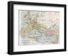 Old Map Of Barbarian Kingdoms Before Clovis I-marzolino-Framed Art Print