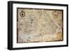 Old Map Of British Islands. Created By Laurence Nowell, Published In England, 1564-marzolino-Framed Art Print