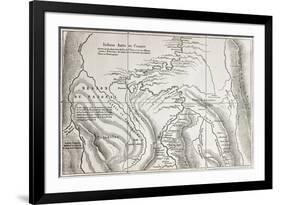 Old Map Of Campa Indians (Ashaninka) Territory, Peru-marzolino-Framed Art Print