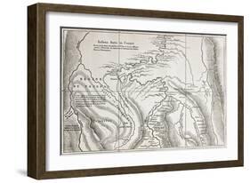 Old Map Of Campa Indians (Ashaninka) Territory, Peru-marzolino-Framed Art Print