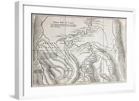 Old Map Of Campa Indians (Ashaninka) Territory, Peru-marzolino-Framed Art Print