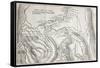 Old Map Of Campa Indians (Ashaninka) Territory, Peru-marzolino-Framed Stretched Canvas