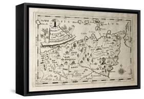 Old Map Of Capuchins Province Of Messina, Sicily. The Map May Be Dated To The 17Th C-marzolino-Framed Stretched Canvas