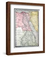 Old Map Of Egypt-Tektite-Framed Art Print