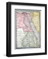 Old Map Of Egypt-Tektite-Framed Art Print