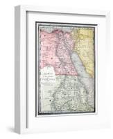 Old Map Of Egypt-Tektite-Framed Art Print