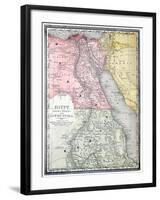 Old Map Of Egypt-Tektite-Framed Art Print