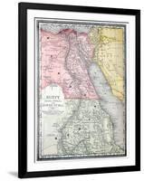 Old Map Of Egypt-Tektite-Framed Art Print