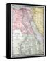 Old Map Of Egypt-Tektite-Framed Stretched Canvas