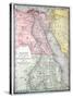 Old Map Of Egypt-Tektite-Stretched Canvas